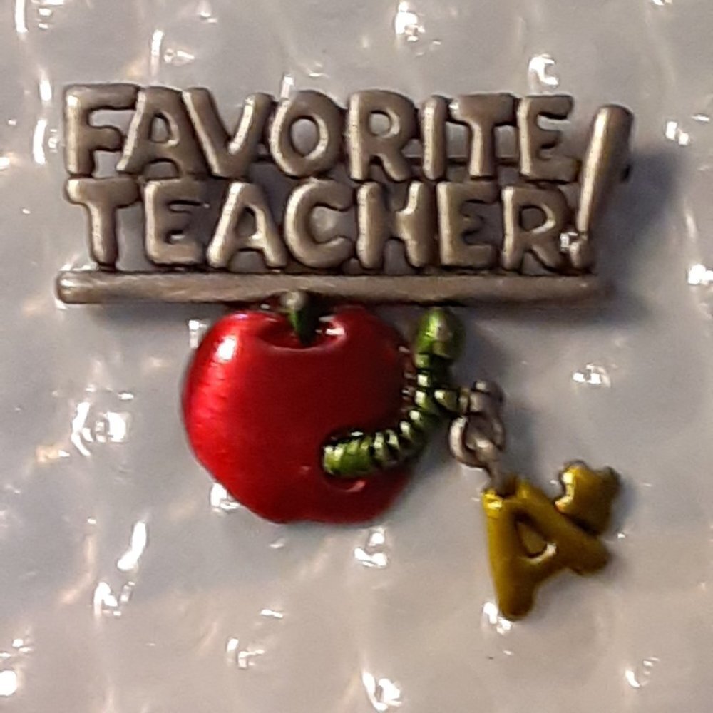 Favorite Teacher Signed Brooch